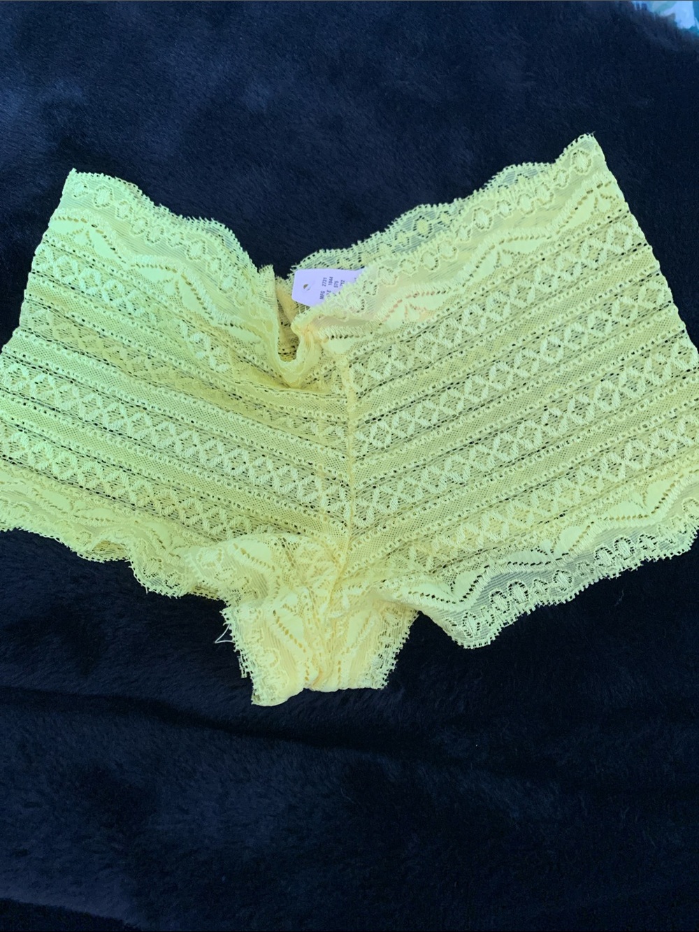 Victoria's Secret Lace Boyshorts - Bright Yellow